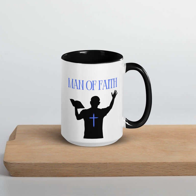 Man of Faith (Blue) Mug with Color Inside