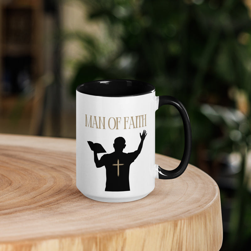 Man of Faith (Gold) Mug with Color Inside