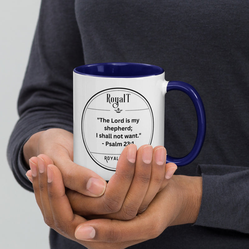 Psalm 23:1 Mug with Color Inside