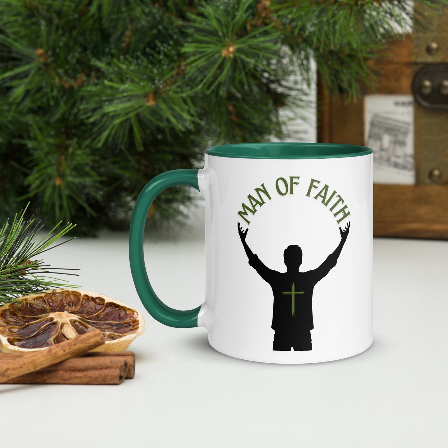 Man of God (Green) Mug with Color Inside
