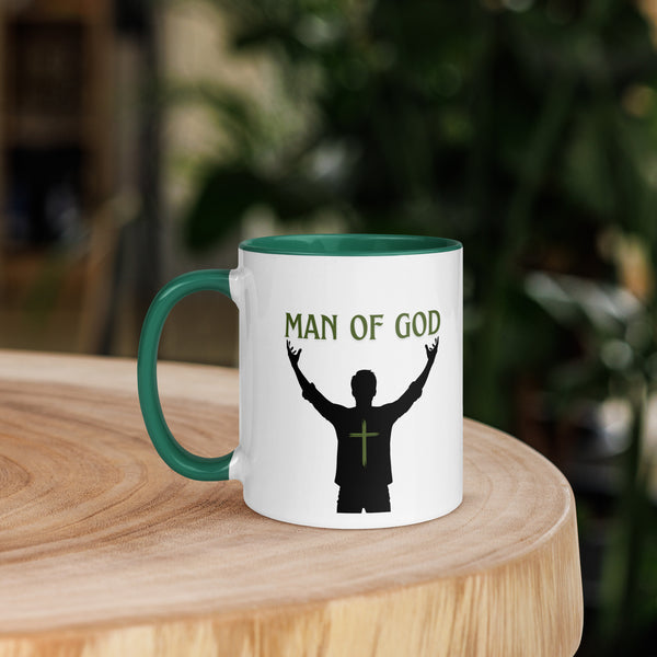 Man of God (green) Mug with Color Inside