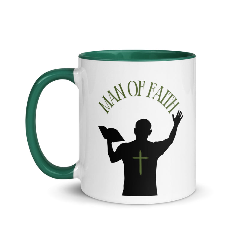 Man of Faith (Green) Mug with Color Inside