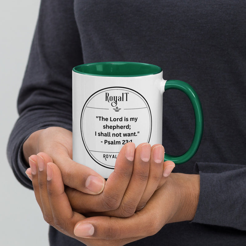 Psalm 23:1 Mug with Color Inside