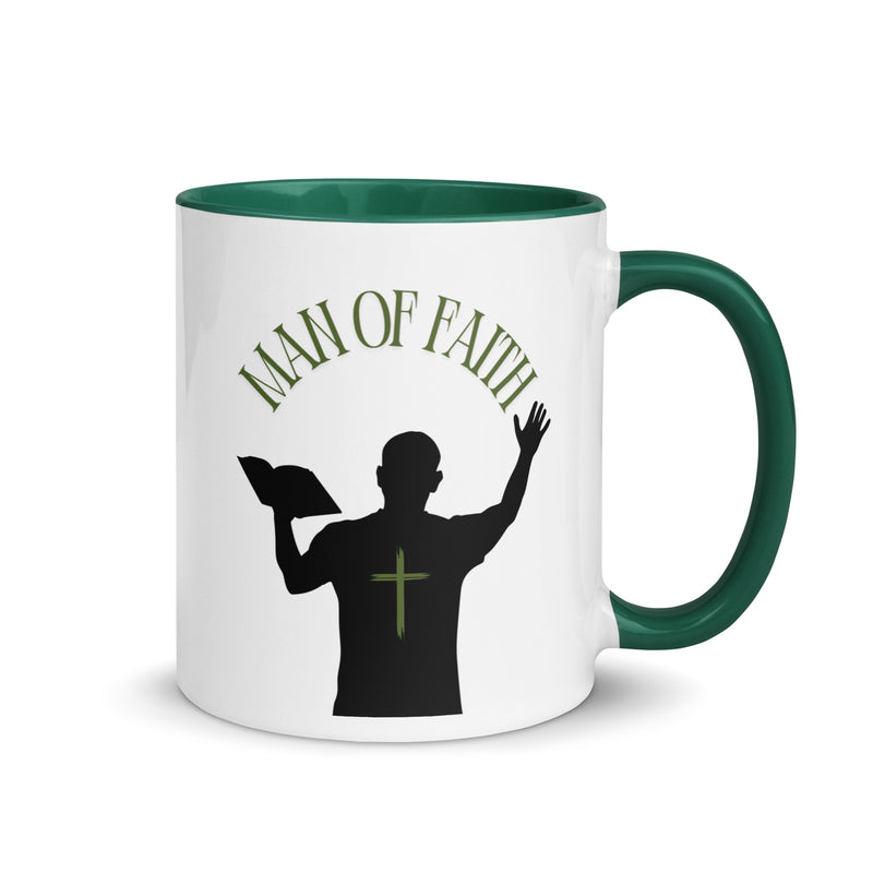 Man of Faith (Green) Mug with Color Inside