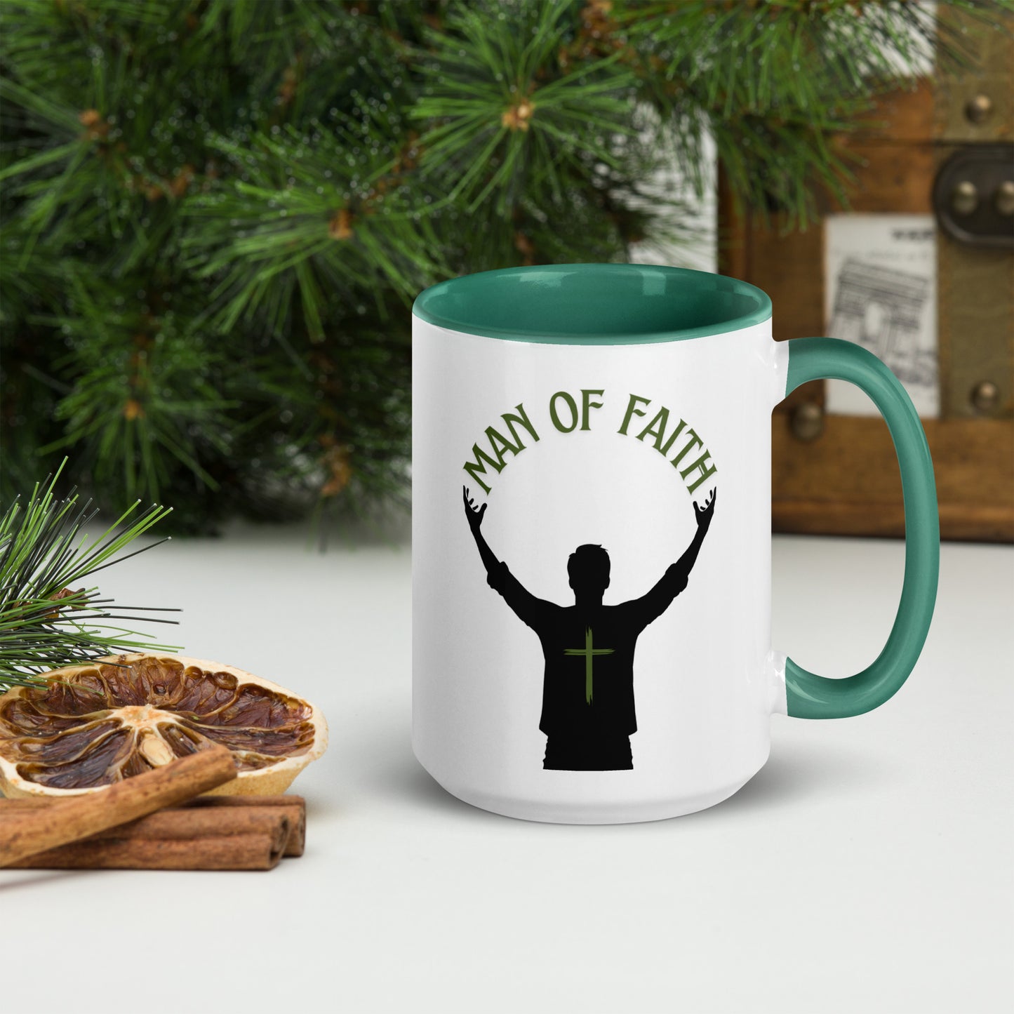Man of God (Green) Mug with Color Inside