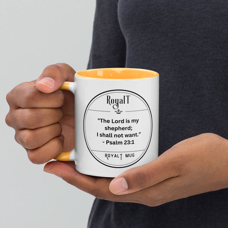 Psalm 23:1 Mug with Color Inside