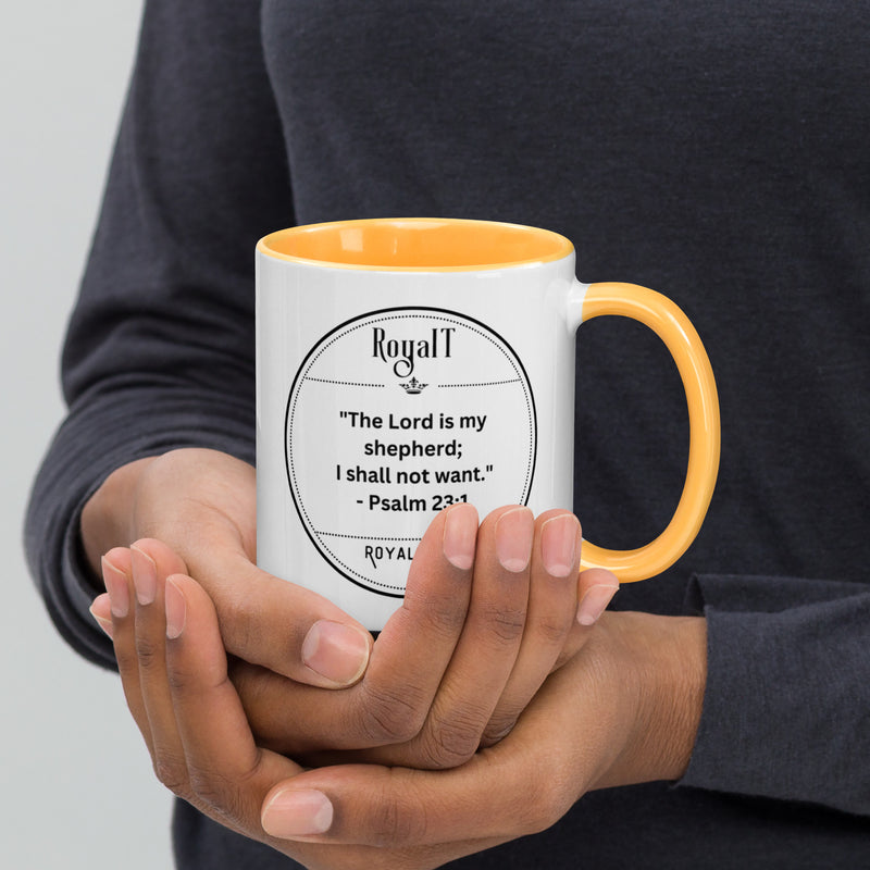 Psalm 23:1 Mug with Color Inside