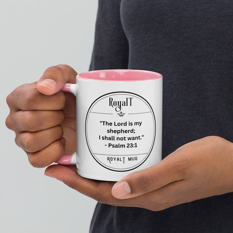 Psalm 23:1 Mug with Color Inside