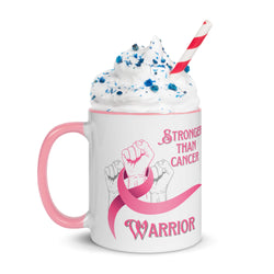 Stronger than Cancer Mug with Color Inside