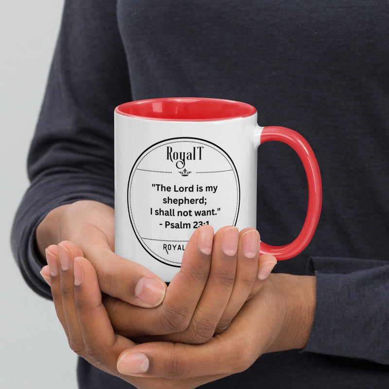 Psalm 23:1 Mug with Color Inside