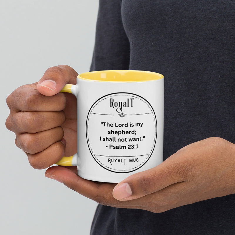 Psalm 23:1 Mug with Color Inside