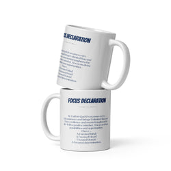 Focus Declaration White glossy mug