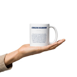 Courageous White glossy mug