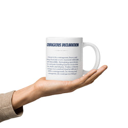 Courageous White glossy mug