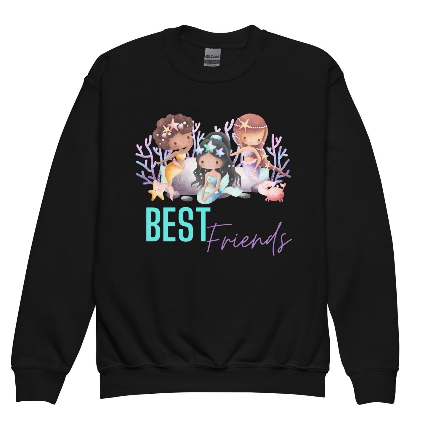 Mermaid Best Friends Youth crewneck sweatshirt
