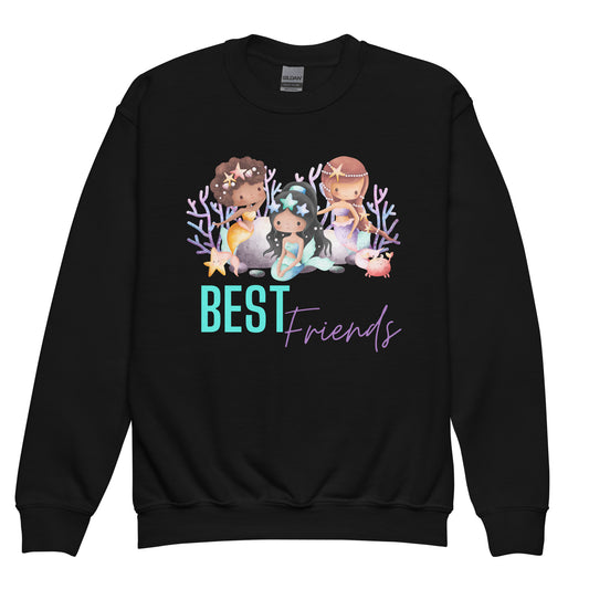 Mermaid Best Friends Youth crewneck sweatshirt