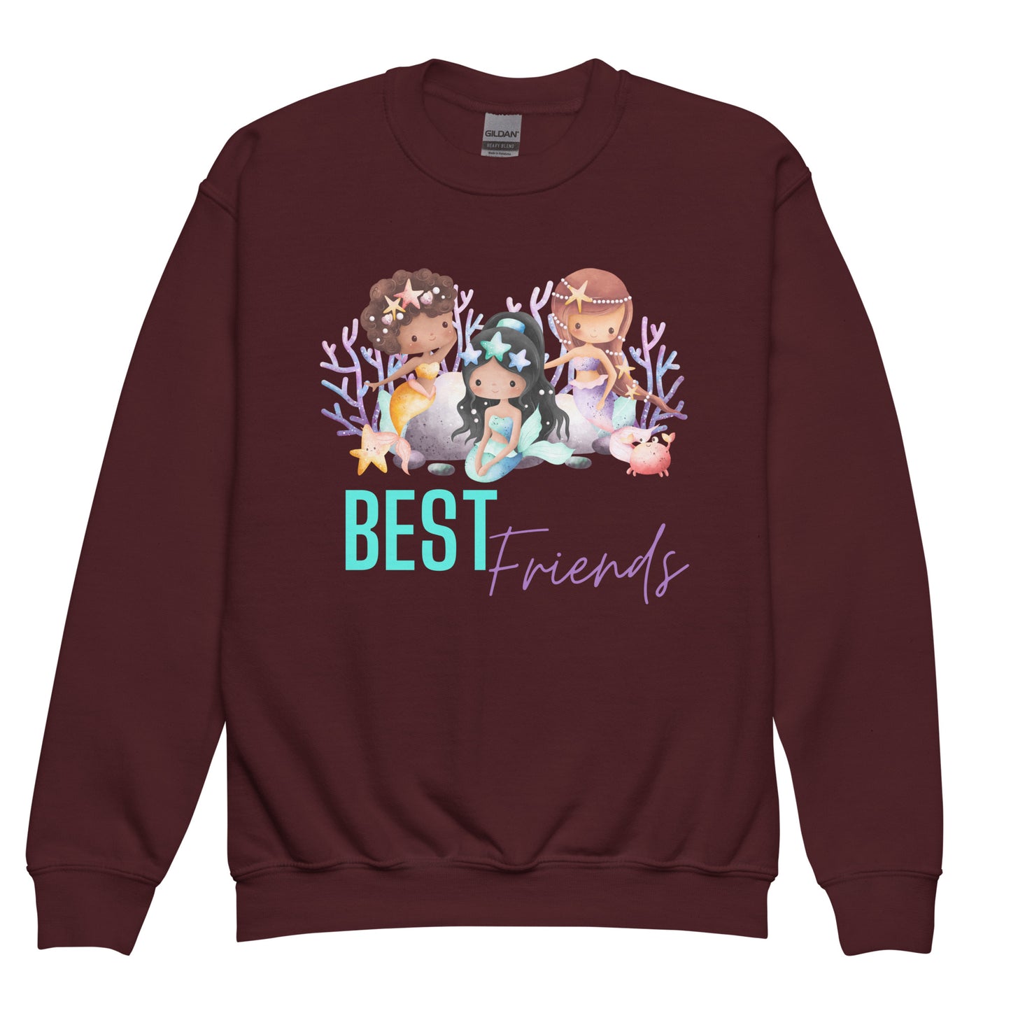 Mermaid Best Friends Youth crewneck sweatshirt